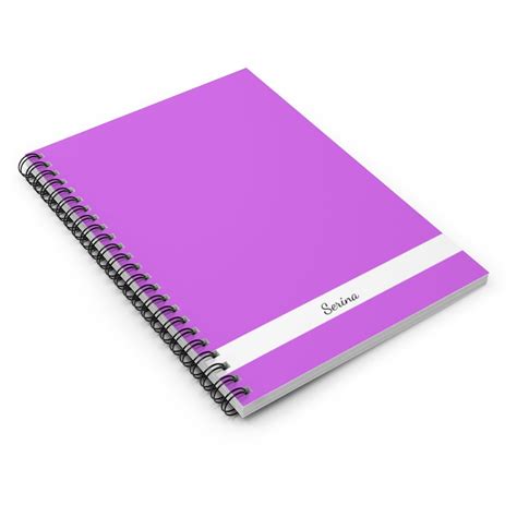 Purple Personalized Spiral Notebook Ruled Custom Notebook Etsy