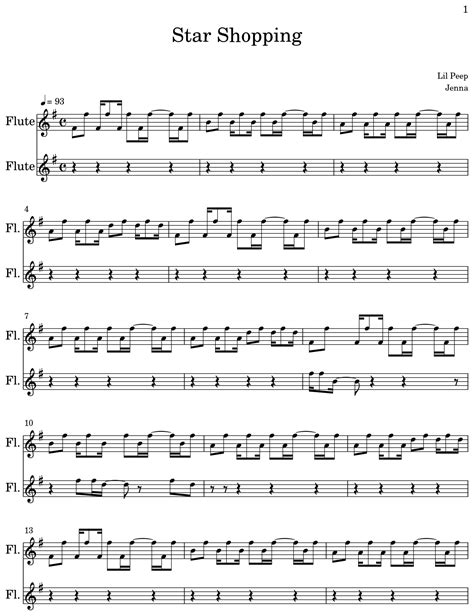 Star Shopping Sheet Music For Flute