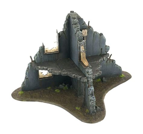 War World Gaming War Torn City Ruined Multi Storey T Section Building