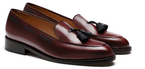 Tassel Loafers Burgundy Flora Leather