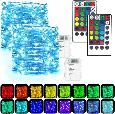 Acajoe Guirlande Lumineuse Pile Lot De Led Couleurs