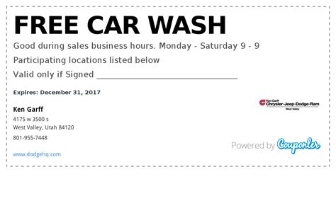 Printable Car Wash Coupon Template Printable Templates