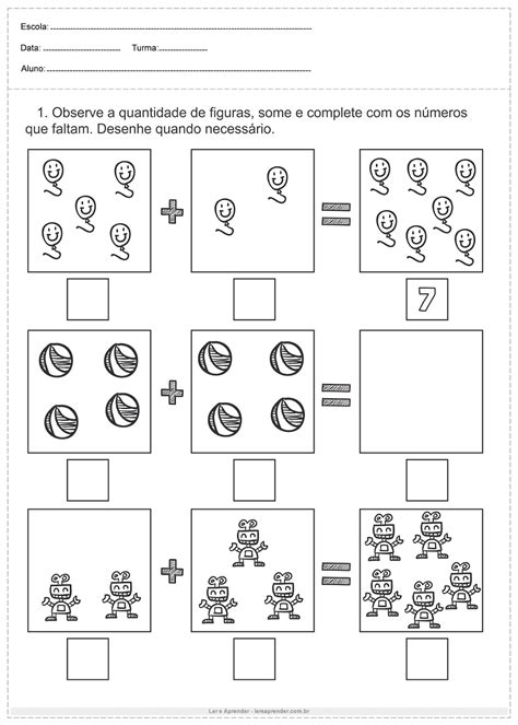 Atividade De Matemática 1°ano Adição Responda Ler E Aprender Ce7