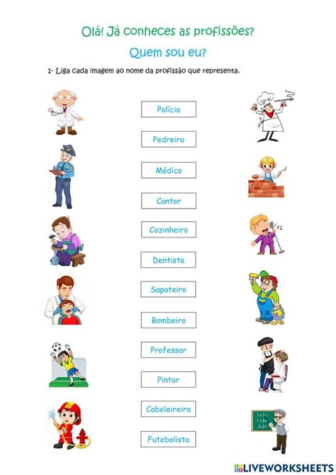 Nomes De Profiss Es Worksheet