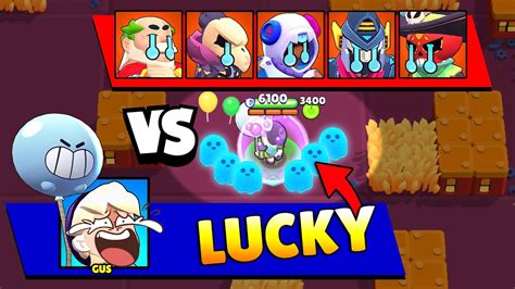 INSANE LUCKY GUS TRAP BAD LUCK BRAWLERS Brawl Stars Funny Moments