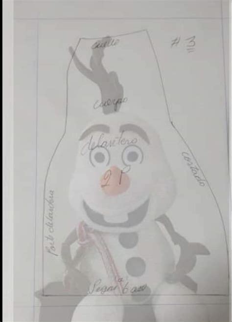 Molde Olaf Frozen Para Imprimir Artesanato Criativo Ver E Fazer