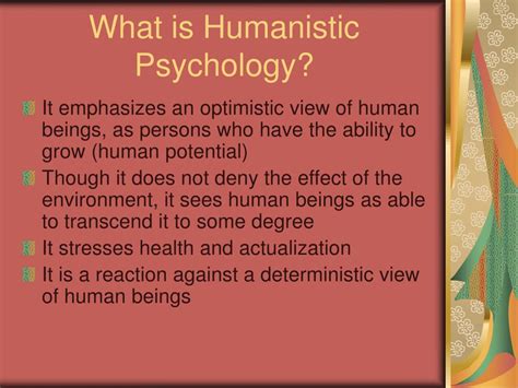 PPT - Humanistic Psychology PowerPoint Presentation, free download - ID ...