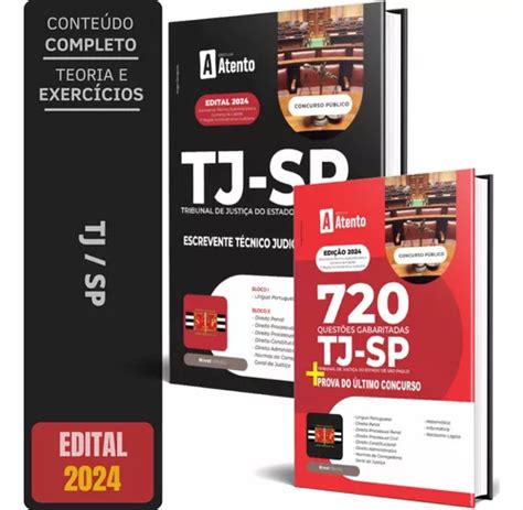 Kit Apostila Tj Sp Escrevente Caderno De Questões Gabarito