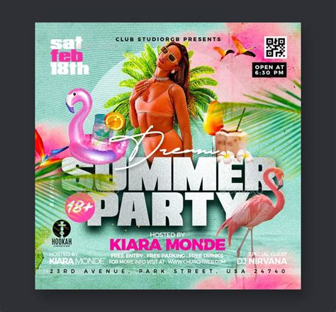 Summer Party Flyer Template Psd Ksioks