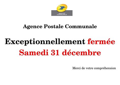 Fermeture Agence Postale