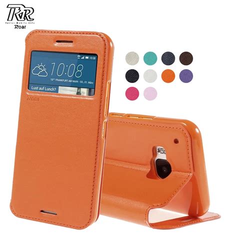 Roar De Lujo Corea Noble Ver Ventana Cuero Flip Funda Para HTC One M9