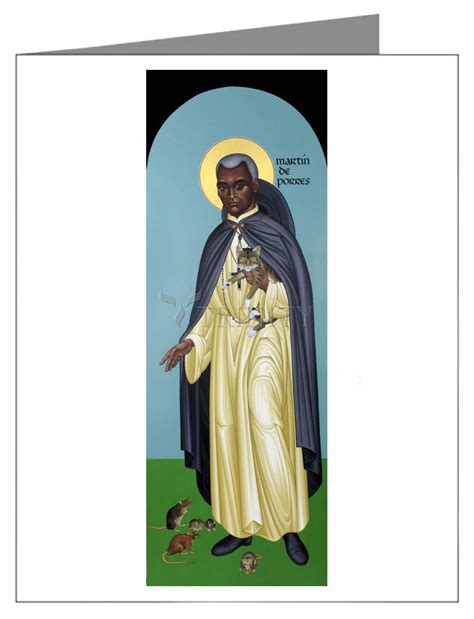 Custom Text Note Card St Martin De Porres By R Lentz