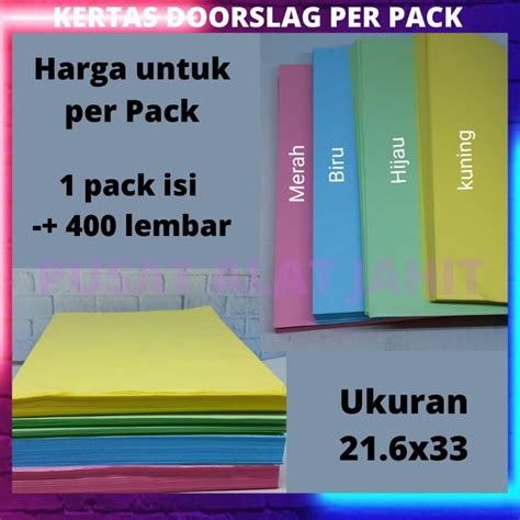 Jual Kertas Doorslag Duslak Per Pack Shopee Indonesia