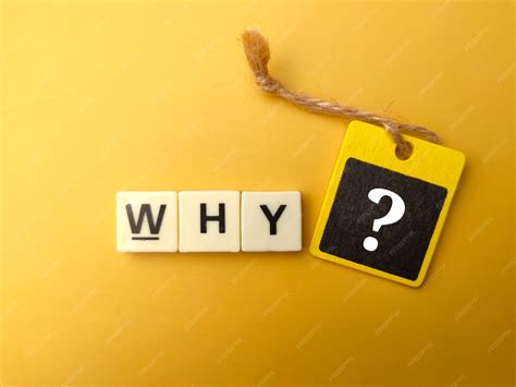 Premium Photo | The adjective letter why or the word why and the question mark icon on yellow