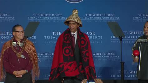 Obama Dons Hat Blanket During Tribal Nations Ceremony Cnnpolitics