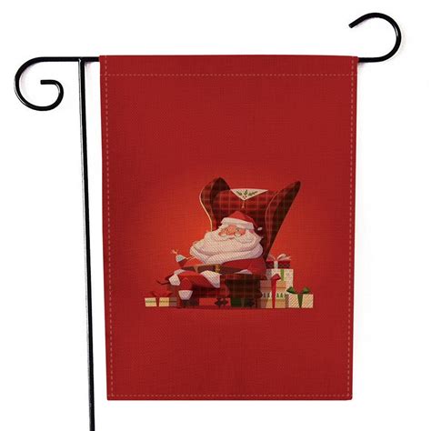 Holiday Essential Christmas Garden Flag Santa Claus Double Sided