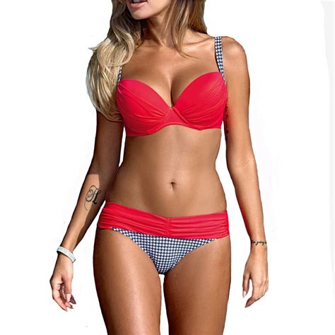 Newest Brazilian Sexy Bikini Swimwear Girls Push Up Padded Bikini