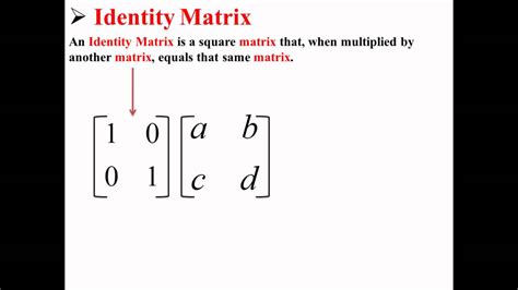 Identity Matrix Youtube