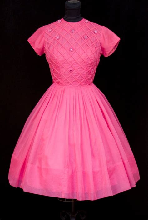 1950 S To Early 60 S Party Dress Is Made Out Of Eye Popping Hot Pink