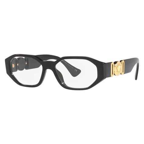 Versace Black Men's Geometric Eyeglasses VE3320U - Itshot M00559