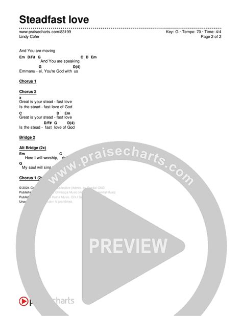 Steadfast love Chords PDF (Lindy Cofer) - PraiseCharts