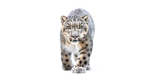 Premium AI Image | a snow leopard with a white background and a black ...