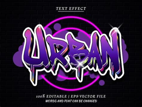 Graffiti Urban D Editbale Effet De Texte Style Graffiti Vecteur Premium