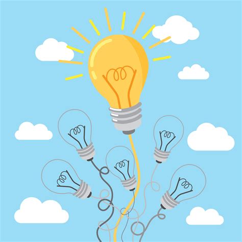 Electric Light Bulb Symbol Of Innovation And Good Ideas Vector