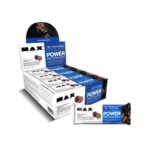 Power Protein Bar G Dark Chocolate Truffle Max Titanium Europe