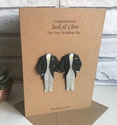 Personalised Gay Wedding Card Mr And Mr Gay Couple Etsy