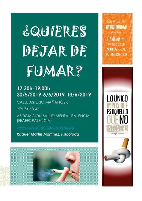 Dejar De Fumar AsociaciÓn Salud Mental Palencia