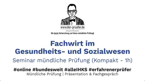 Fachwirt Im Gesundheitswesen Seminar Online Kompakt M Ndliche Pr Fung