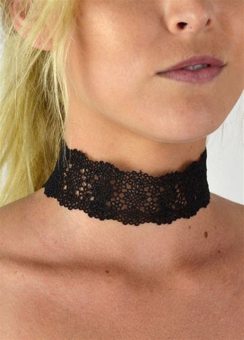 Wide Black Lace Choker Necklace Black Lace Choker Necklace Lace