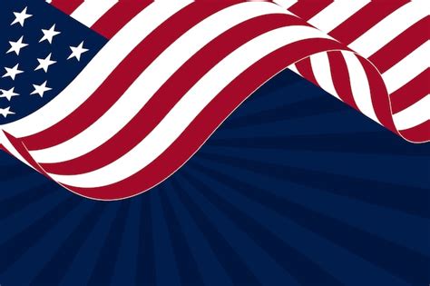 Free Vector | Flat waving american flag background