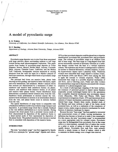 (PDF) A model of pyroclastic surge