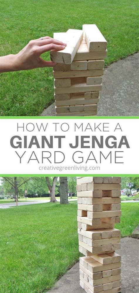 How To Make Diy Giant Jenga 1000 Diy Yard Games Diy Giant Jenga