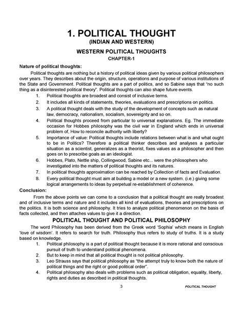 Political Thought With Lecture Notes 1 POLITICAL THOUGHT