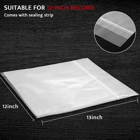 100 X New Resealable Opp Ultra Clear 12 Outer Record Sleeves Vinyl Lp