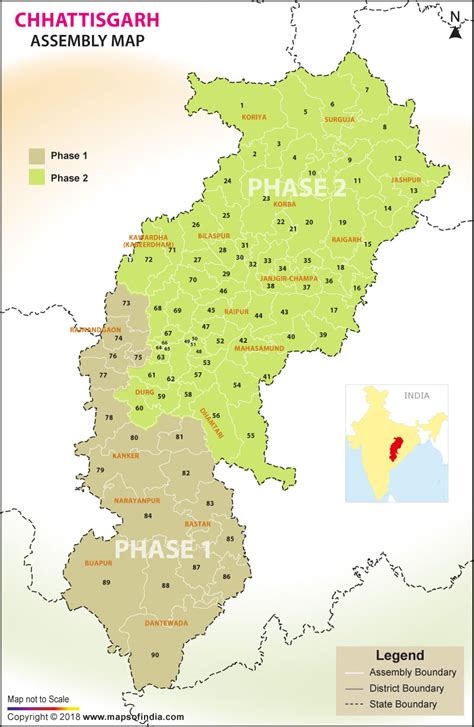 Chhattisgarh Assembly Elections 2018, District Wise Constituencies List