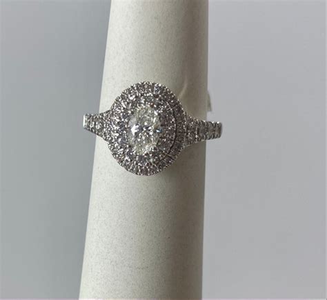 Double Halo Oval Diamond Engagement Ring | ALLAN Jewelers