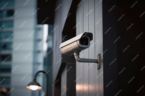 Caméra De Sécurité Sur Un Bâtiment Moderne Caméras De Surveillance