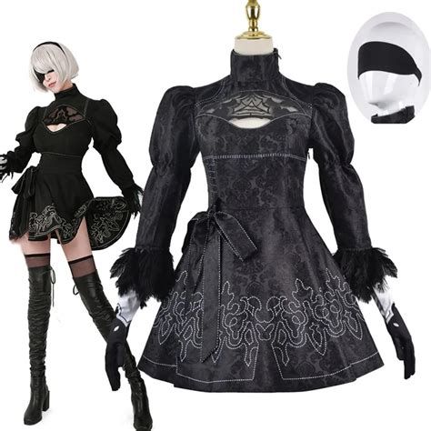 Nier Automata Cosplay Costume Yorha 2B Sexy Outfit Games Suit Women