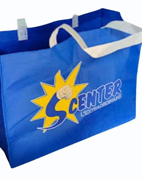 Loop Handle Bags Blue Non Woven Promotional Shopping Bag Capacity 5kg