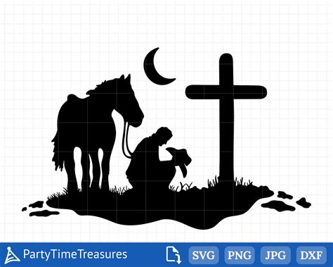 Praying Cowboy Memorial Svg Cowboy Kneeling Svg Memorial Etsy