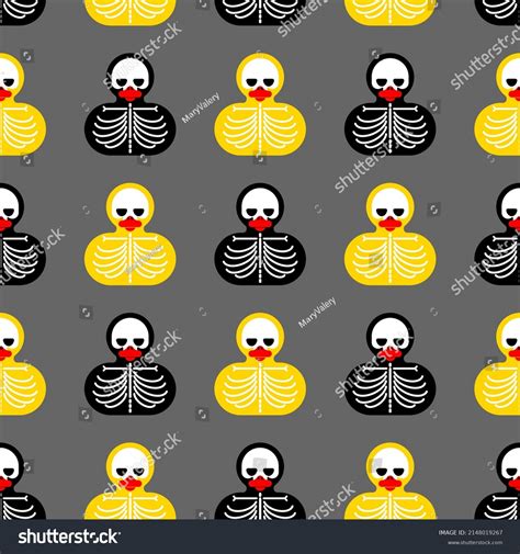 Rubber Duck Skeleton Pattern Seamless Bone Toy Royalty Free Stock