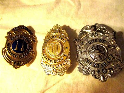 3 Fire Department Badges | #1837146444