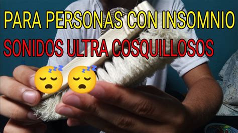 ASMR Para Personas Con Insomnio Sonidos Cosquillosos Hombre ASMR YouTube