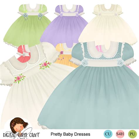 Baby Dress Clipart, Dresses, Clipart, Dress, Journal, Scrapbooking ...