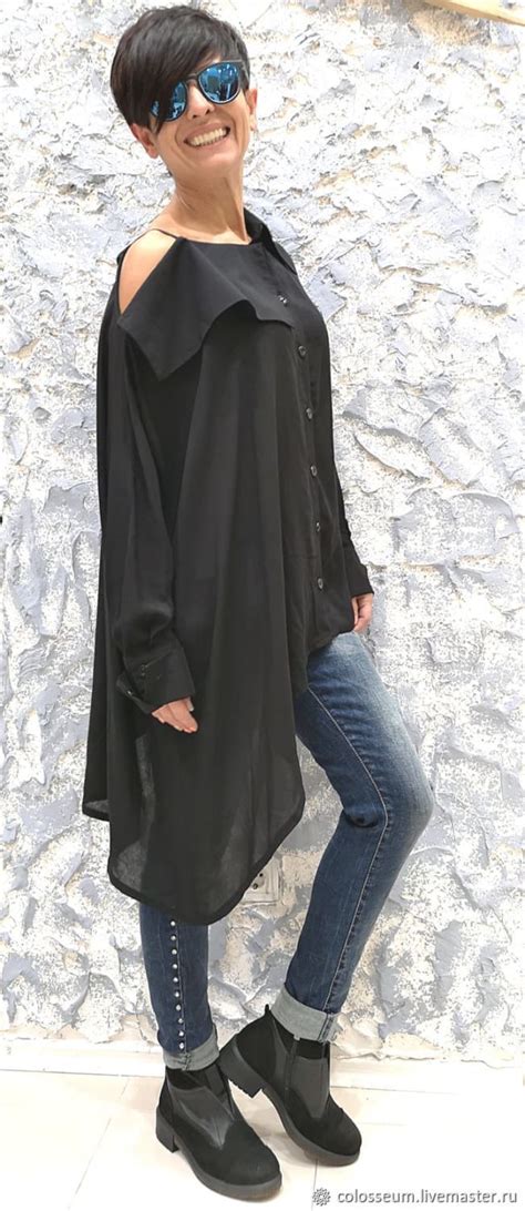 Асимметричная рубашка BEAUTY в интернет-магазине на Ярмарке Мастеров ...