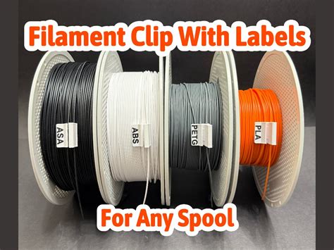 Filament Clip With Labels For Any Spools By 3d Vizja Makerworld